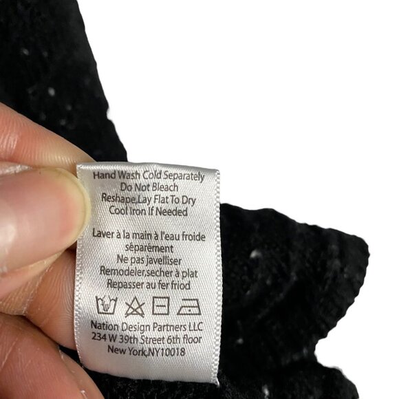 Andrea Jovine Women's Black Patterned Crewneck Knitted Sweater - Picture 8 of 8